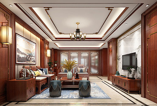 鱼峰小清新格调的现代简约别墅中式设计装修效果图